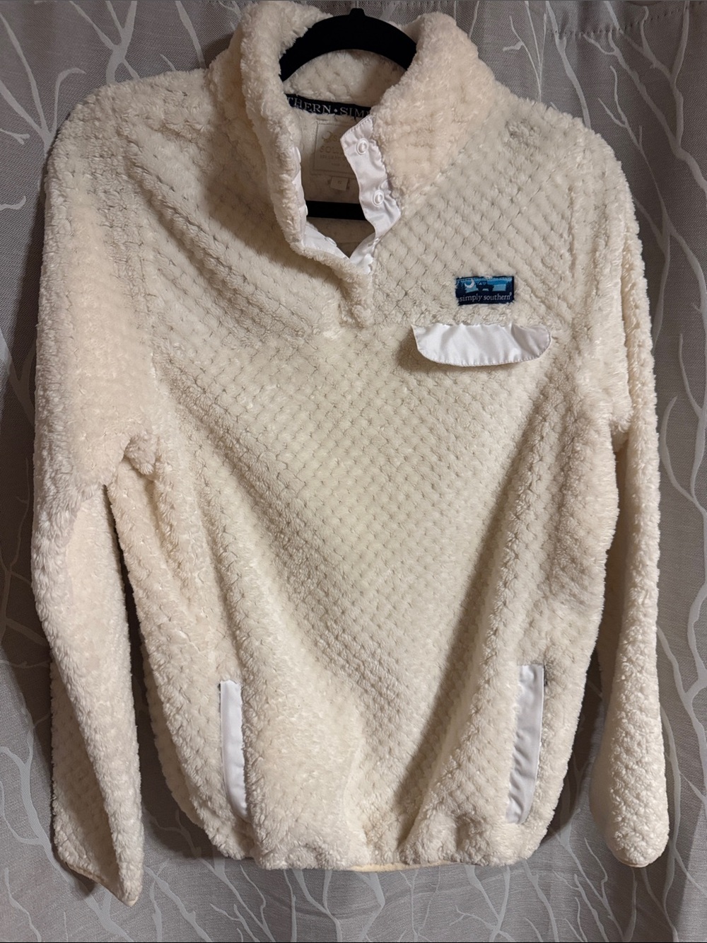 Cream Sherpa Pullover Sweater - Simply Southern